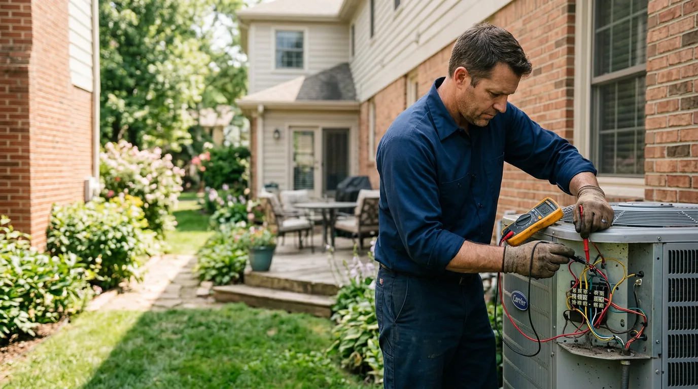 HVAC technician working near North Greece, NY